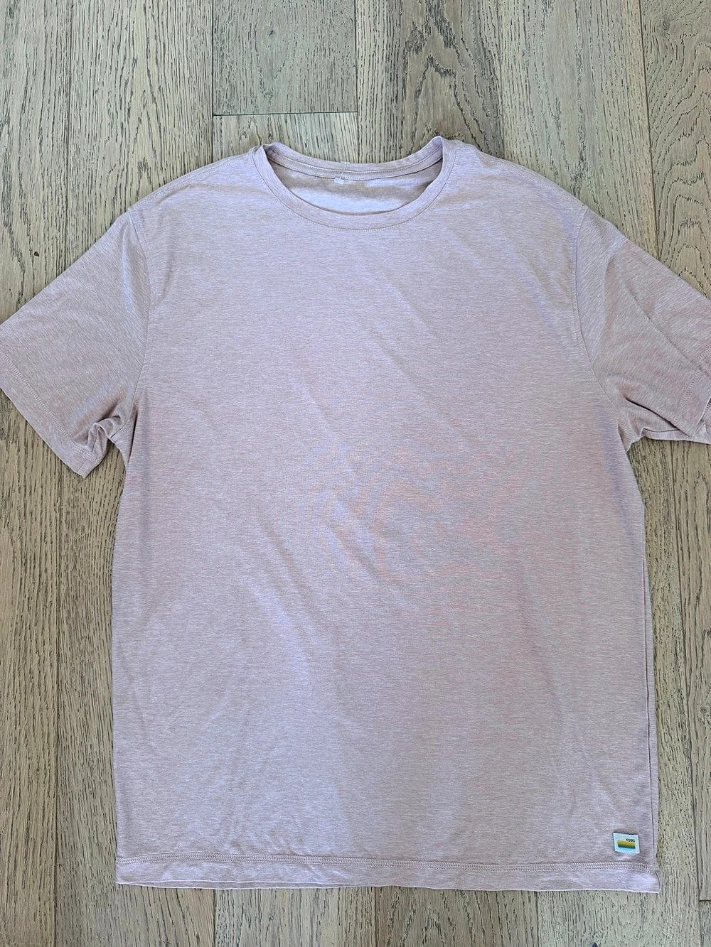 Vuori Strato Tech Tee Men's Large Pink Heather Short Sleeve large